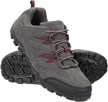 Mountain Warehouse Outdoor Men’s Walking Shoes - Suede, Mesh Upper & Lining with 100% Rubber Sole, Cushioned Footbed - Great for Layering