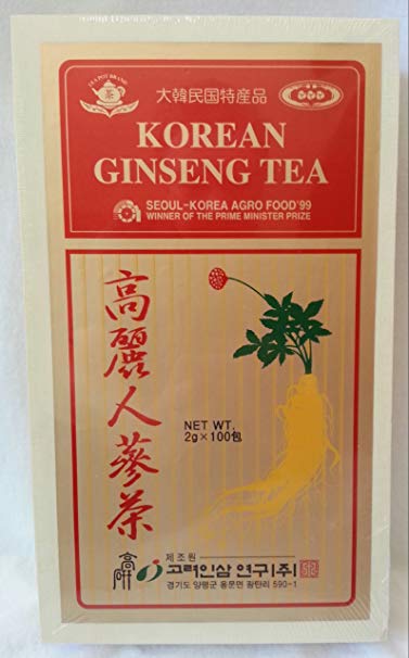Korean Ginseng Tea - 100 Tea Bags x .07 oz. (2g)