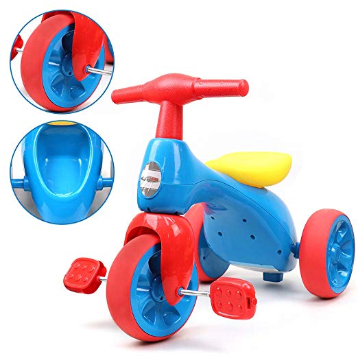 ChromeWheels Baby Balance Bike, Toddlers’ Tricycle Walker with BB Sound for 18-36 Months