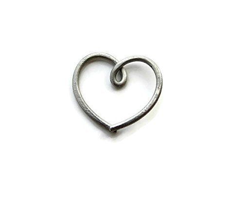 Skinny Thin Daith Heart Earring Titanium 20gauge Sensitive Piercing, One Single Piece
