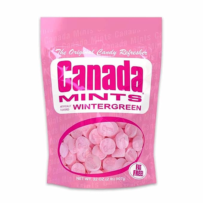 The ORIGINAL Canada Mints- 2 lb. Bag Wintergreen (Pink)