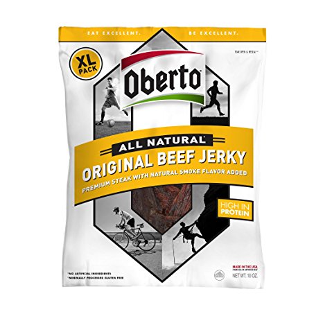 Oberto All Natural Original Beef Jerky, X-Large, 10 Ounce