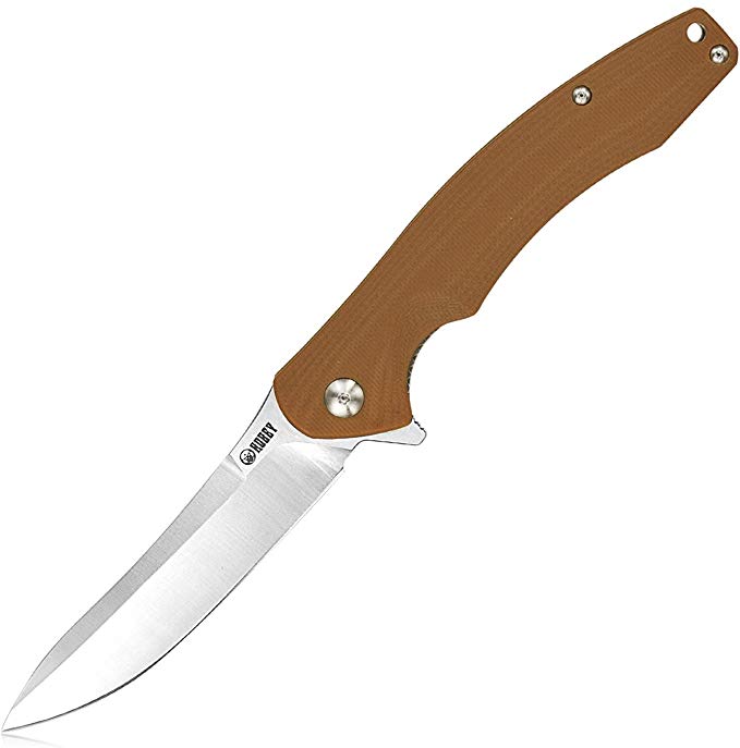 KUBEY Folding Knife, EDC and Pocket Knife, Gentleman’s Knife with 3.5" Drop Point Blade and Ergonomic Handle and Deep Carry Clip - KU176