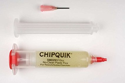 ChipQuik SMD-291 No Clean Flux in 10cc. (1 Ounce) Syringe with Nozzle