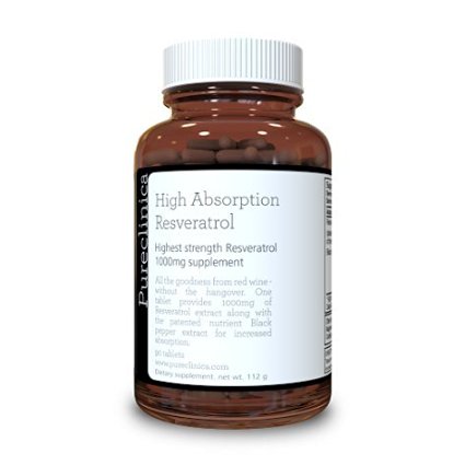 1000mg Resveratrol x 90 tablets (3 months supply). 10 x strength and with black pepper extract for faster absorption. SKU: RV3