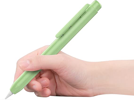 MoKo Holder Case Fit Apple Pencil 1st Gen, Retractable Tip Cap Fit New iPad 9th Generation 2021, iPad 8th Gen 2020/7th Gen 2019, iPad 6th 9.7 2018, iPad Mini 5th Gen Pencil Case Pencil, Green