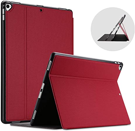 ProCase iPad Pro 12.9 2017 / 2015 Case (Old Model, 2nd & 1st Gen), Slim Stand Protective Folio Case Smart Cover for iPad Pro 12.9 Inch 2nd Gen 2017 / iPad Pro 12.9 Inch 1st Gen 2015 -Red