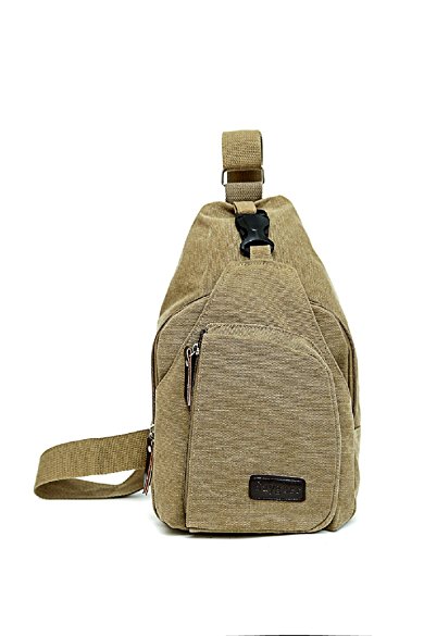 Saygoer Sling Bag Pack Canvas Cross Body Backpack with Adjustable Strap