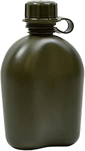 Genuine G.I. 3 Piece 1 Quart Plastic Canteen (Olive Drab)