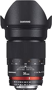 Samyang 35mm Wide F1.4 Wide Angle Lens for Canon (Black)