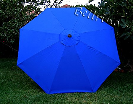 BELLRINO DECOR Replacement ROYAL BLUE " STRONG & THICK " Umbrella Canopy for 9ft 8 Ribs (Canopy Only)