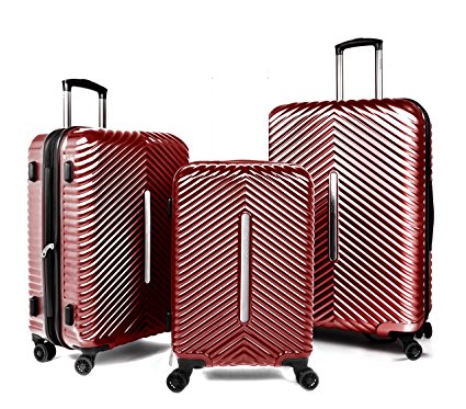 Cheergo PC 3 Piece Hardside Suitcase Luggage Set Expandable Spinner Trolley TSA Lock 20 24 28 inch