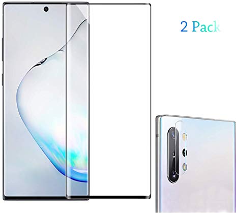 [2 Pack] Screen Protector for Samsung Galaxy Note 10 Plus/Note 10  5G (2019 Gen, 6.8 inch Display) with Camera Lens Protector, [Anti-Scratch][HD Clear][Full Coverage] Flexible Film