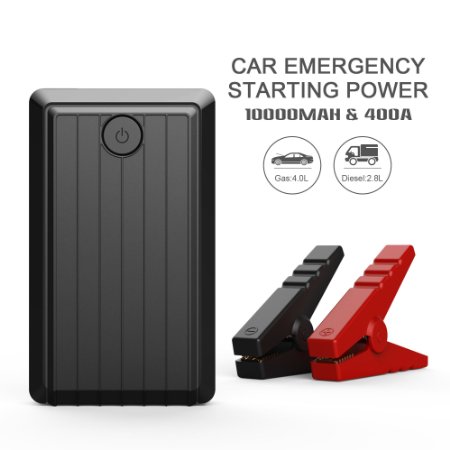 Beatit 400A 10000mAh Portable Car Jump starter Booster Battery Charger Vehicle Emergency Kit, Built-in LED Flashlight (B5)