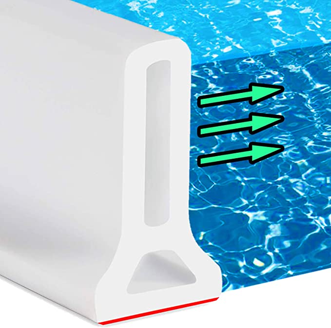 Hi-Na 3ft/5ft/6ft/8ft10ft Collapsible Shower Threshold Water Dam Watei Barrier for Shower and Water Stopper Keeps Water Inside Water Threshold for Wet and Dry Separation (5ft)