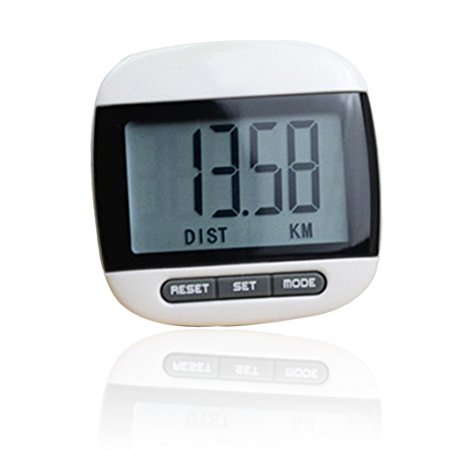 Harvest Multi-function LCD Display Pedometer Jogging Step Pedometer Walking Calorie Distance Counter(Black)