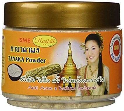 Isme Rasyan Thanaka Tanaka Powder 100% for Anti Acne & Reduce Melasma Natural Herbal 50g by ISME Rasyan by Ohyoyo