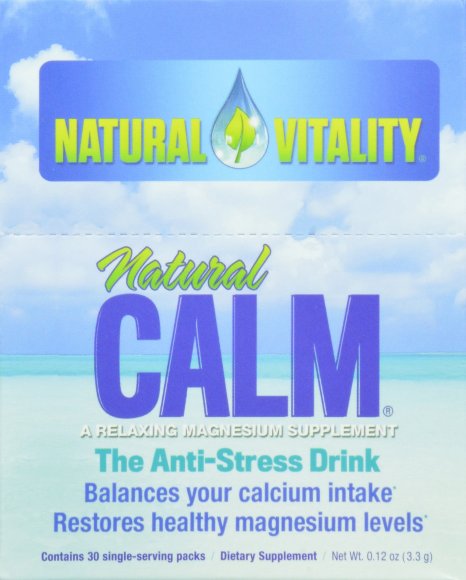 Natural Vitality, Natural Calm plus Magnesium Drink Powder, 30 count