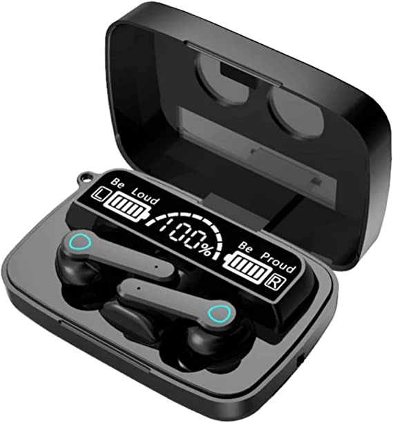 Bluetooth Earbuds Wireless Ear Buds Touch Control Wireless Earphones with HiFi Stereo Audio, Noise Reduction, IPX7 Waterproof Headphones, LED Charging Case, Built-in Mic for Sport/Work