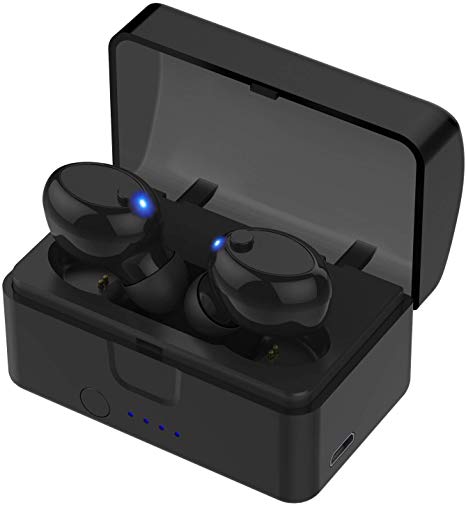 Bluetooth Headphones, Acokki 5.0 Wireless Earbuds, TWS Stereo Mini Headset Earphones/ IPX5 Waterproof/Auto Pairing/Up to 20H playtime Earphones with Portable Battery Charging Case