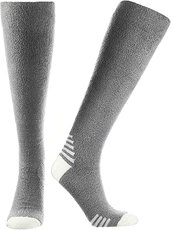 Doctor's Choice Women's Sleeping Socks, Light Cozy Compression Sock, 8-15 mmHg, with Soft, Warm, Fuzzy Features