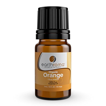Earthroma Organic Orange Essential Oil - 100% Pure, Undiluted, Therapeutic Grade, 5ml