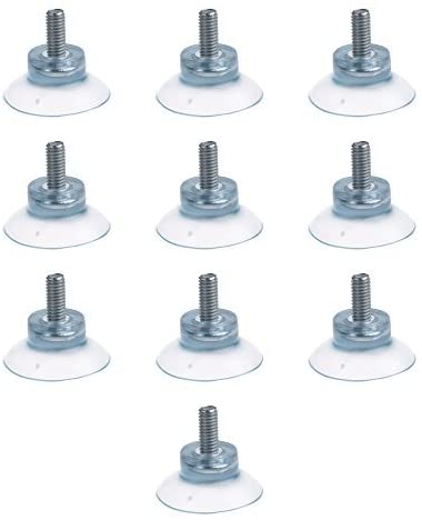 BLUECELL 10 PCS Rubber Strong Suction Cup Replacements for Glass Table Tops with M6 Screw