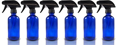 Cornucopia Glass Spray Bottle, 8oz (6 Pack) - Cobalt Blue