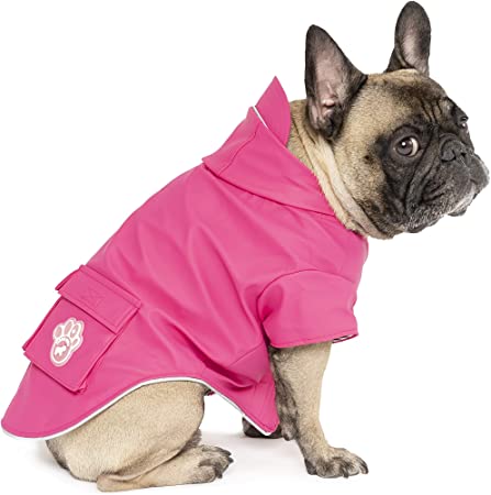 Canada Pooch | Torrential Tracker Dog Raincoat | Waterproof Dog Jacket - Pink, 22 (21-23" Back Length)