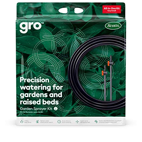 Scotts GRO Garden Sprayer Kit Easy Set Up for Season Long Precision Watering | Reduces Water Waste | Flexible Tubing & Quick Connect Technology Makes Watering Easier & More Versatile