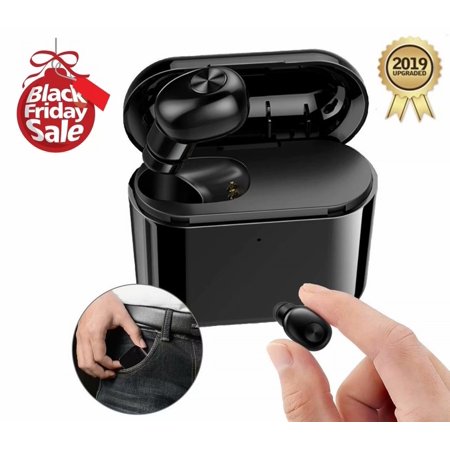 Black Friday CLEARANCE!!!True Wireless Earbuds, Upgraded Noise Cancelling Bluetooth Earbuds with 3D Stereo Sound ,Wireless Sport Earbud ,Mini In-Ear Sports Earphones with Mic for iPhone or Android