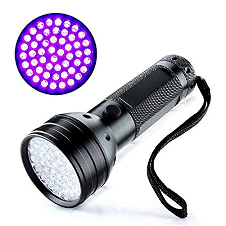 Alpha Light UV Flashlight Blacklight - Ultraviolet 51 LED Flashlight - Pets Urine and Stains Detector