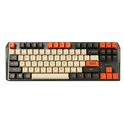 YMDK Carbon 61 87 104 Top Print Keyset Thick PBT OEM Profile Keycaps For MX Mechanical Keyboard (87)