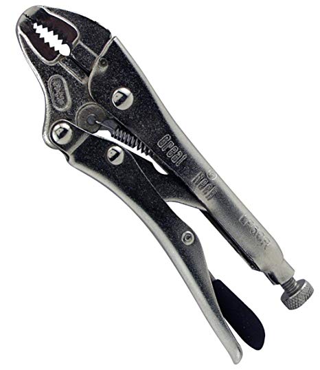 GreatNeck LP7CR Curved Jaw Locking Pliers, 7 Inch