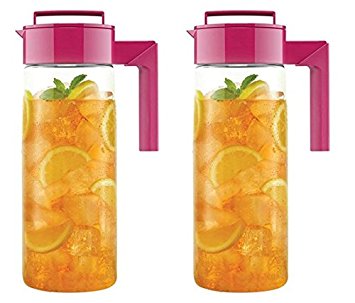 Takeya Airtight Drink Maker Pitcher / Jug, Set of Two (Raspberry)