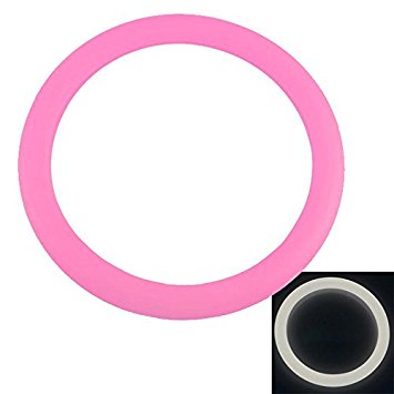 Eachbid Car Steering Wheel Glove Cover Food Grade Silicone Flourescent Pink