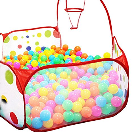 TIFENNY Kids baby Hexagon Polka Dot Ball Play Pool Tent Carry Tote  50 Balls toys