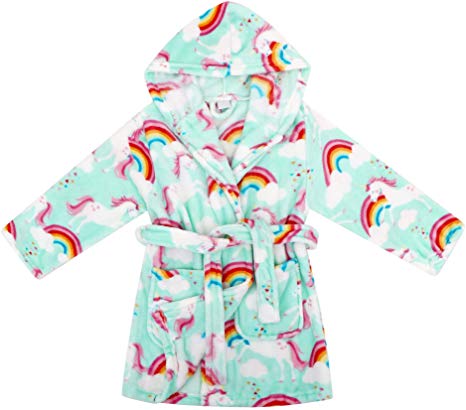 Verabella Boys Girls' Plush Soft Fleece Printed Hooded Beach Cover up Pool wrap