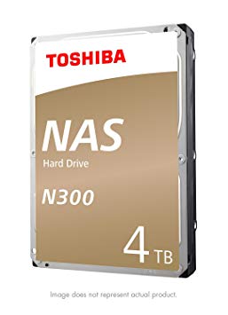 Toshiba N300 4TB NAS 3.5-Inch Internal Hard Drive- SATA 6 Gb/s 7200 RPM 128MB (HDWQ140XZSTA)