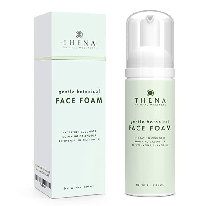 Thena Facial Cleanser With Refreshing Hydrating Cucumber Gentle Soothing Calendula & Vitamin E | Natural & Organic Skin Care Anti aging Face Wash For Women Men Moisturizing Face Wash Facial Cleaner