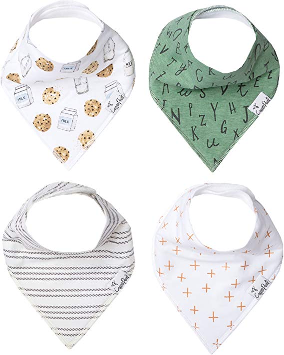 Copper Pearl Baby Bandana Drool Bibs 4 Pack Gift Set for Boys, or Girls,"Chip Set"