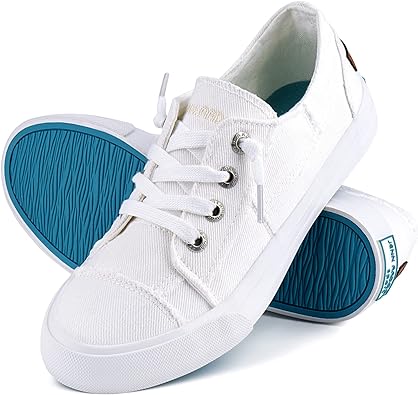 JENN ARDOR Womens Canvas Shoes Play Sneakers Slip on Low Tops Casual Tennis Shoes Fashion Shoes