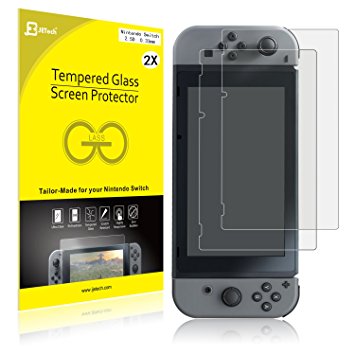 Nintendo Switch Screen Protector, JETech 2-Pack Premium Tempered Glass Screen Protector Film for Nintendo Switch 2017