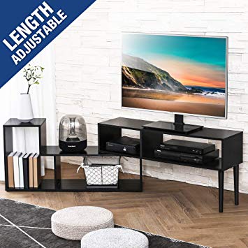 FITUEYES Versatile TV Stand, TV Console, Mid-Century Modern Entertainment Center for Flat Screen TV Cable Box Gaming Consoles, Living Room Entertainment Room Office