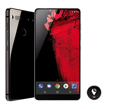 Essential Phone 128 GB Unlocked with Full Display, Dual Camera – Black Moon and TrackR pixel Black