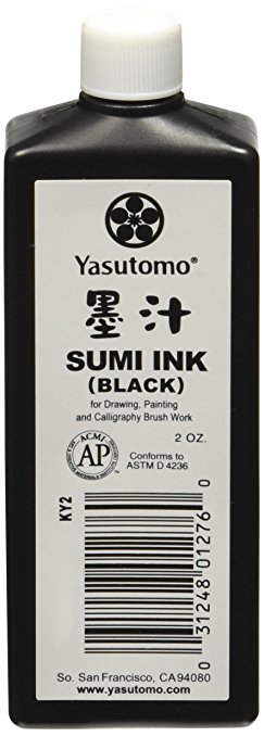 Yasutomo KY2 Sumi Ink, 2 oz, Black