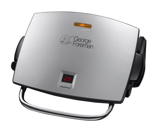 George Foreman 4-Portion Family Grill and Melt with Removable Plates 14525 - Silver