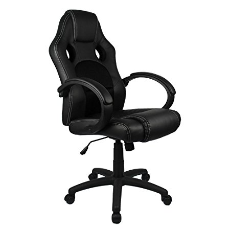 Homall Ergonomic Series Executive Computer Gaming Office Racing Style Swivel Chair with High Back,Seat Height Adjustment (Black)