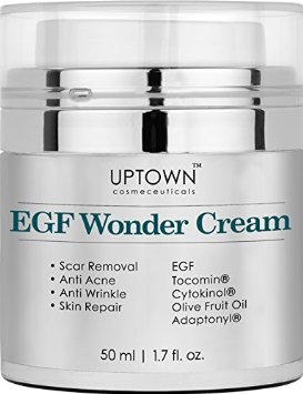 Anti Wrinkle and Acne Scar Removal EGF Wonder Cream From Uptown Cosmeceuticals Best Skin Repair and Healing Peptide Helps Diminish the Appearance of Scars Wrinkles Burns and Dark Spots Visibly 50ml