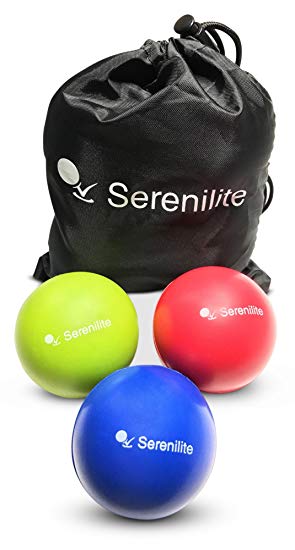 Serenilite 3 Density Foam Hand Therapy Stress Ball Bundle - Optimal Stress Relief - Hand & Grip Strengthener
